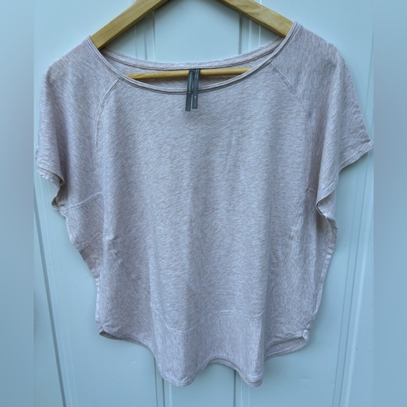 Anthropologie Oatmeal/Cream Heather Short Sleeve T-shirt size XS - Picture 3 of 9